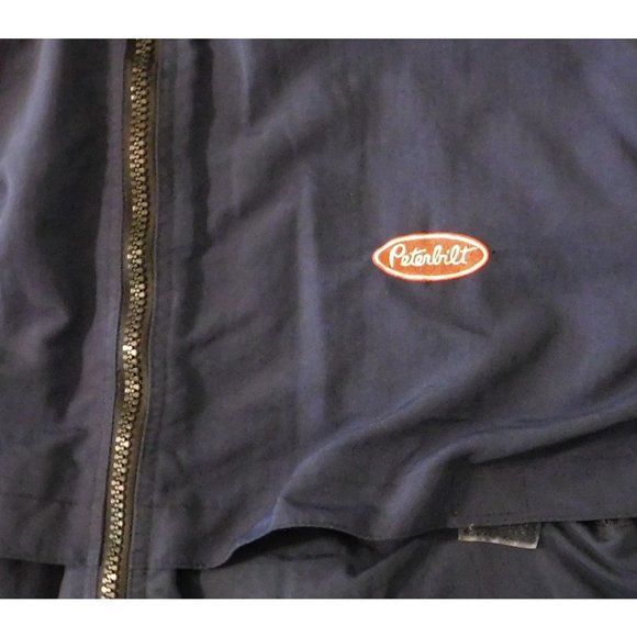 Peterbilt Jacket 2XL Blue Vented Hidden Hoodie Long Sleeve Sports Master - Picture 3 of 15